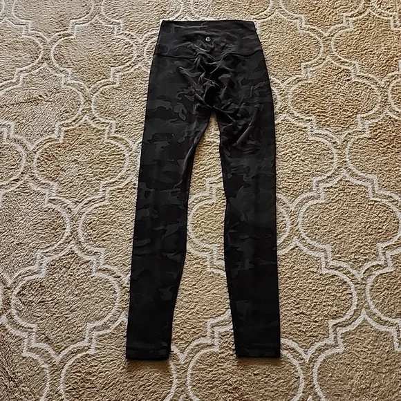 EUC - Lululemon Align Pant Full Length 28" in Incognito Camo Multi Gator Green. - Picture 2 of 6